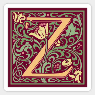 William Morris Vintage Letter Z Sticker